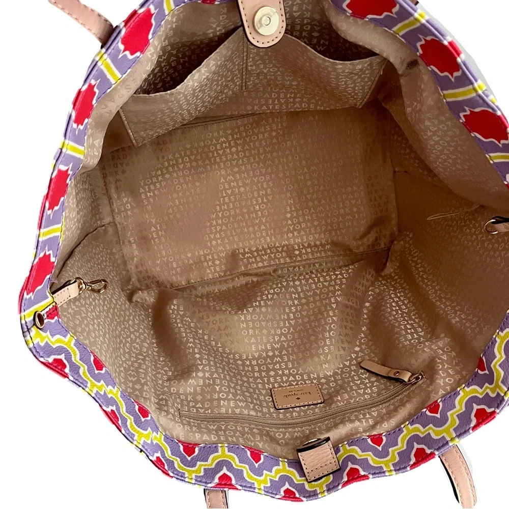 Kate Spade Multicolor ‘Michelle Cabana Tile’ Adjustable Tote Bag